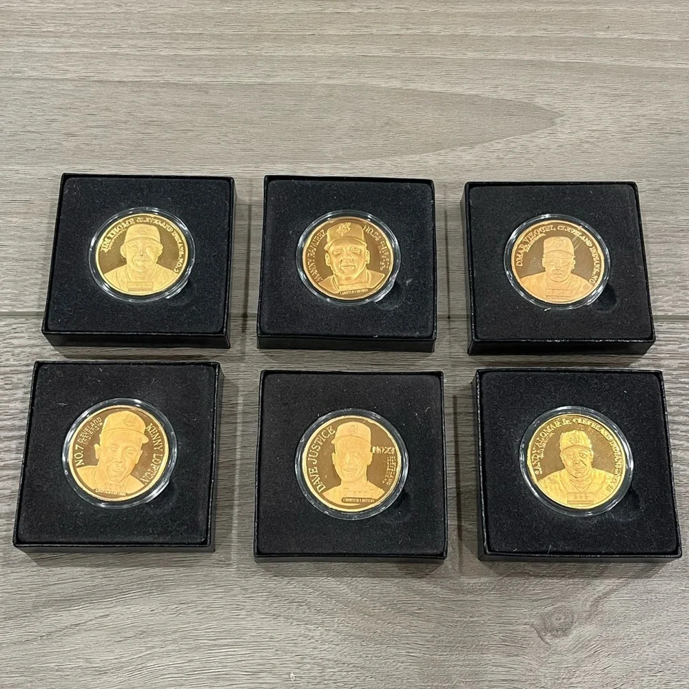 Set of 6 1998 Manny Ramirez+ Enviromint Bronze Coins w/COA Cleveland Indians